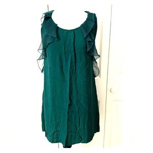 Free People forest green tank mini dress